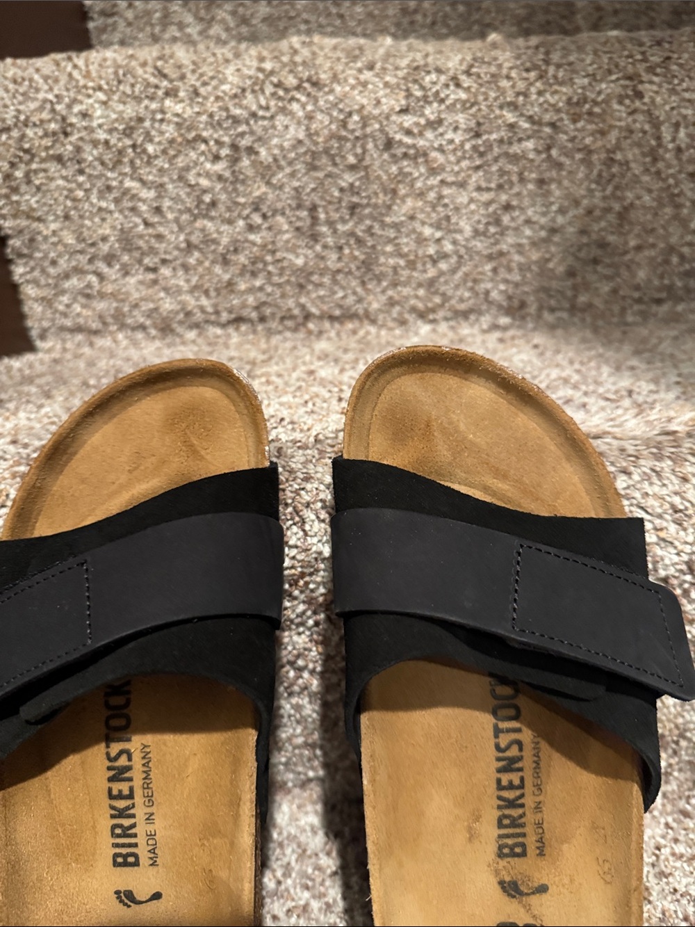 Birkenstock Black Suede Slide Sandals - Picture 3 of 4